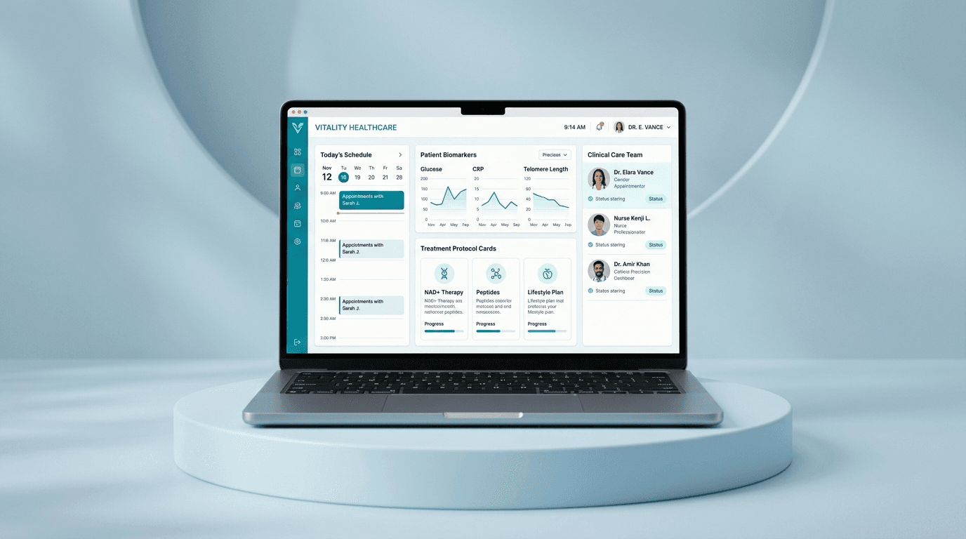 Zen Health clinical longevity care management dashboard