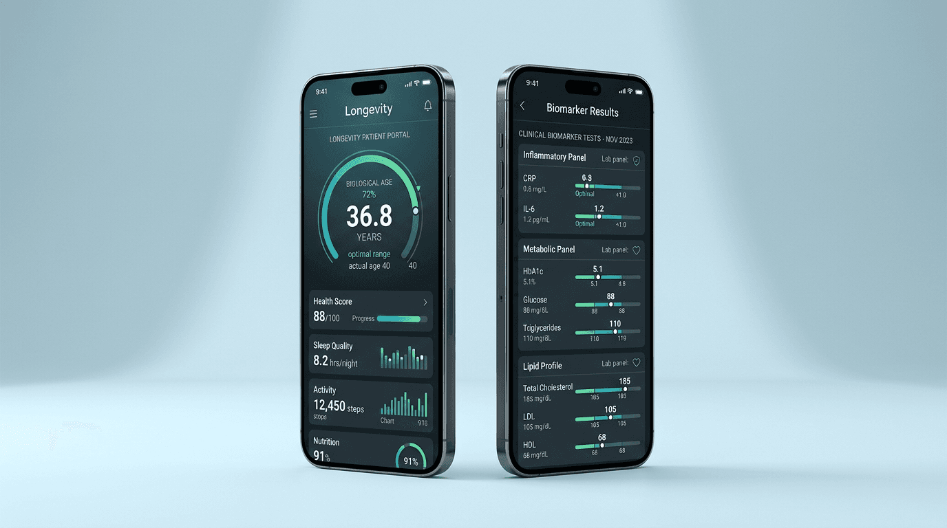 Zen Longevity mobile healthspan monitoring application