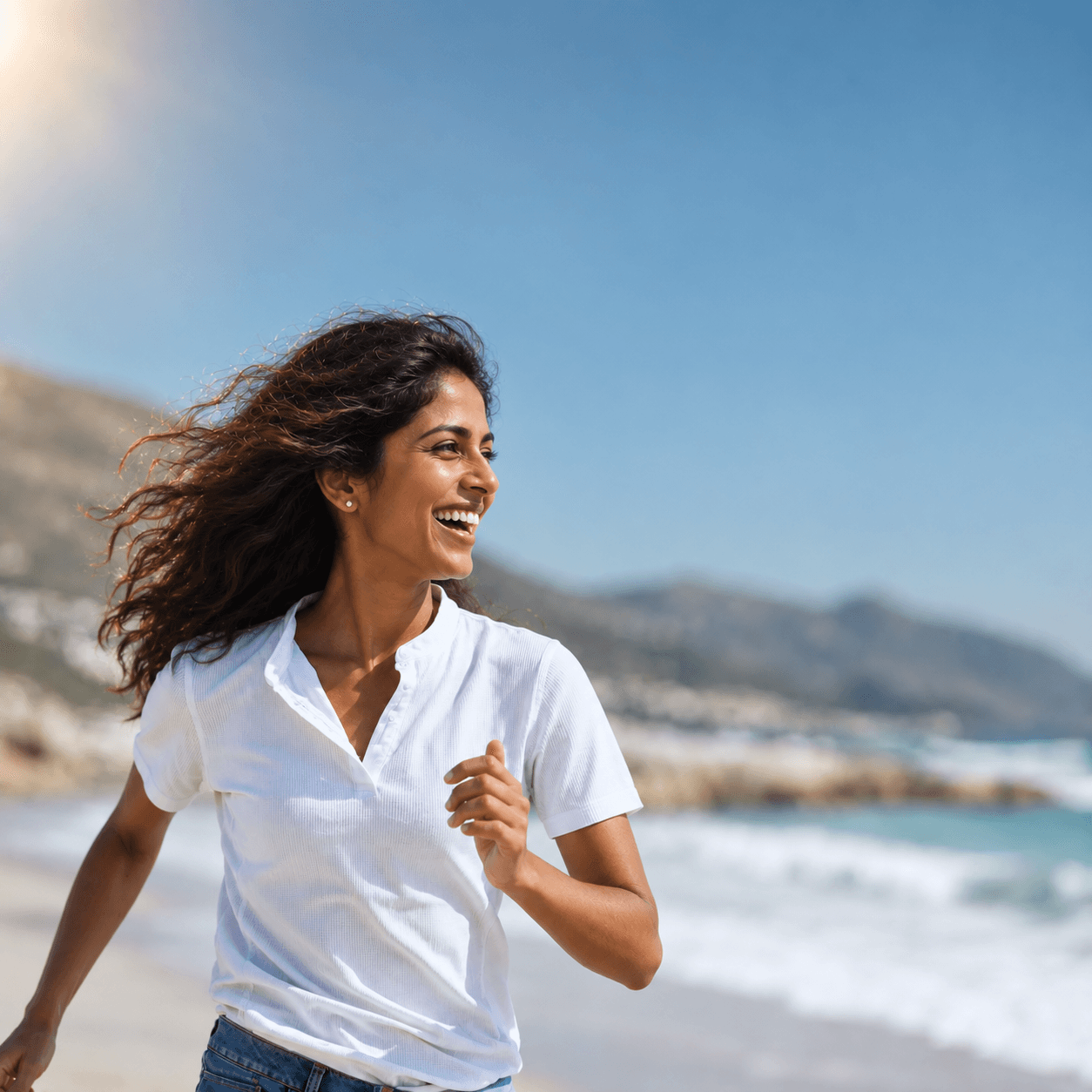 Woman embracing health and vitality with Zen Health